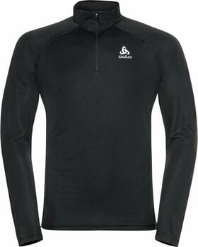 Running sweatshirt Odlo Men's ESSENTIAL Half-Zip Running Mid Layer Black S Running sweatshirt - 1