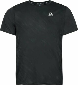 Тениска с къс ръкав за бягане Odlo The Zeroweight Engineered Chill-tec Running T-shirt Shocking Black Melange S Тениска с къс ръкав за бягане - 1