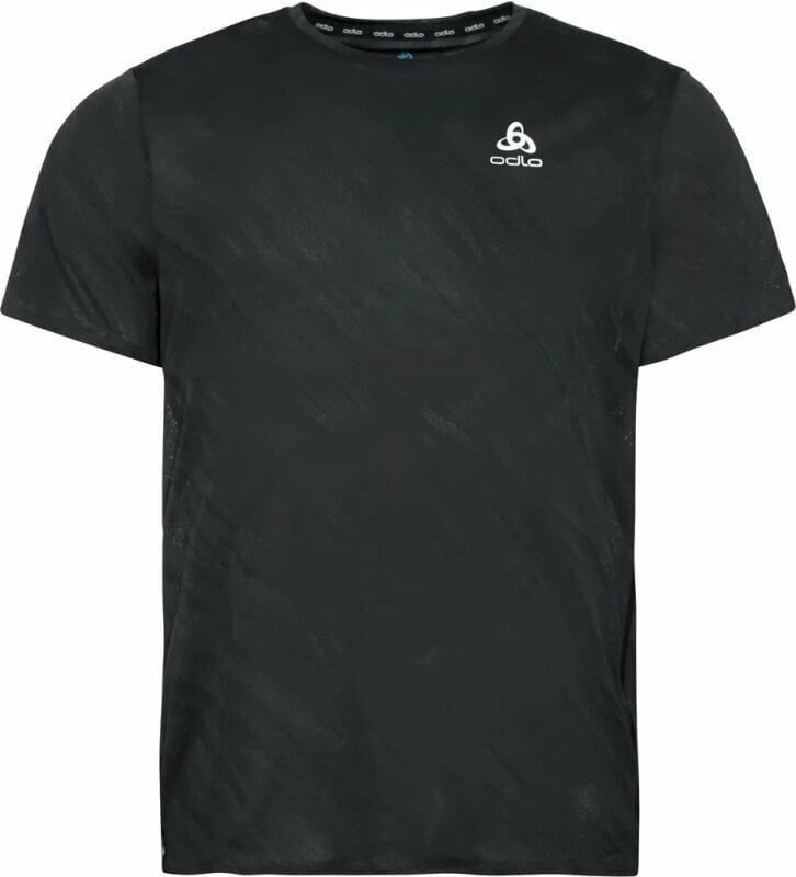 Majica za trčanje s kratkim rukavom Odlo The Zeroweight Engineered Chill-tec Running T-shirt Shocking Black Melange M Majica za trčanje s kratkim rukavom