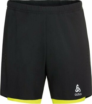 Running shorts Odlo Men's ZEROWEIGHT 5 INCH 2-in-1 Running Shorts Black/Evening Primrose M Running shorts - 1