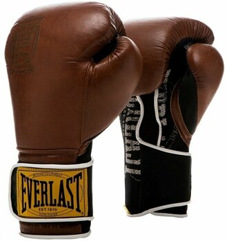 Boxerské a MMA rukavice Everlast 1910 Classic Gloves Brown 14 oz - 1