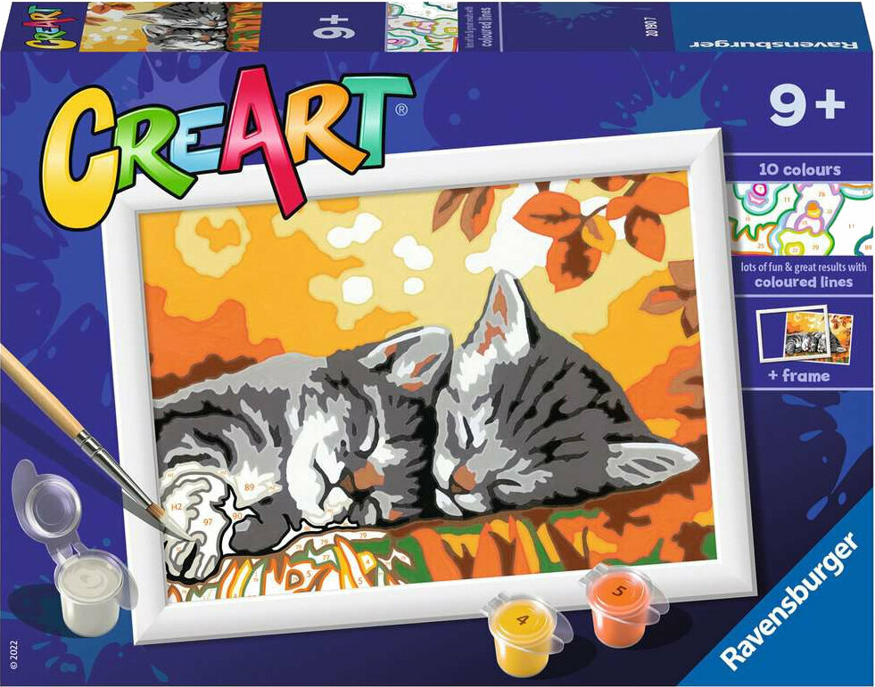 Рисуване по номера Ravensburger Рисуване по номера Есенни котенца