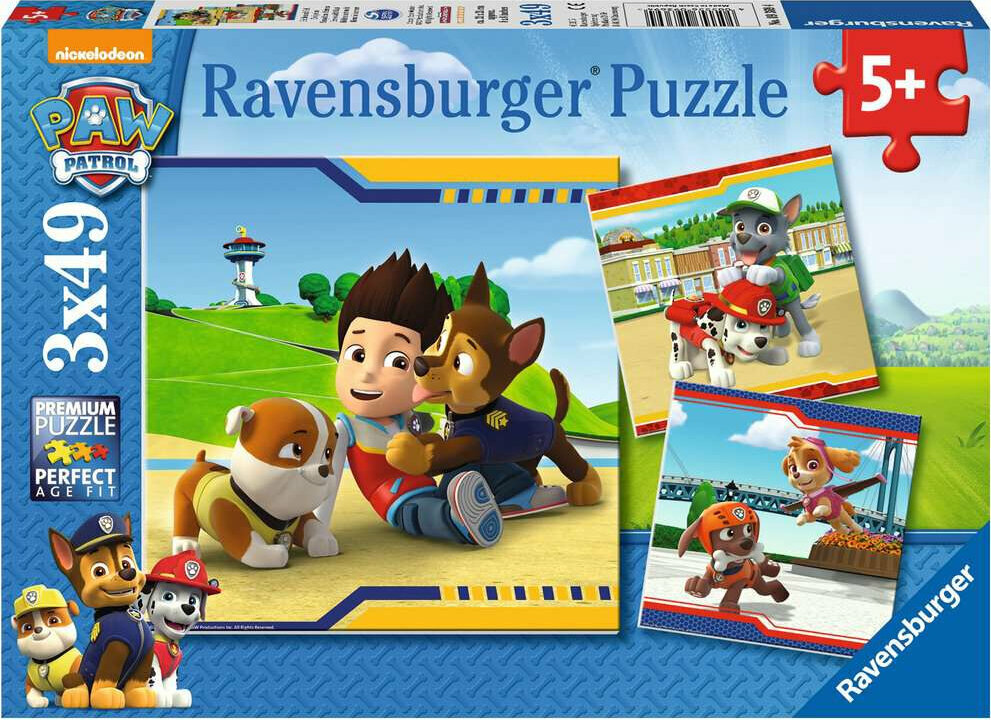 Ravensburger Paw Patrol Hairy Heroes 3x49 Pcs - Muziker