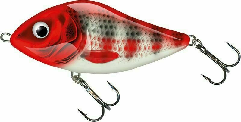 Kalastus wobbler Salmo Slider Sinking Holo Red Head Striper 7 cm 21 g Kalastus wobbler