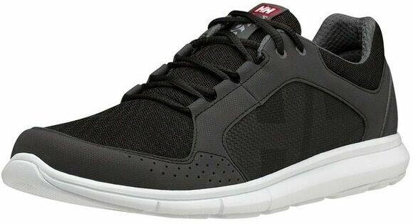 Mens Sailing Shoes Helly Hansen Men's Ahiga V4 Hydropower Sneakers Jet Black/White/Silver Grey/Excalibur 44,5 - 1