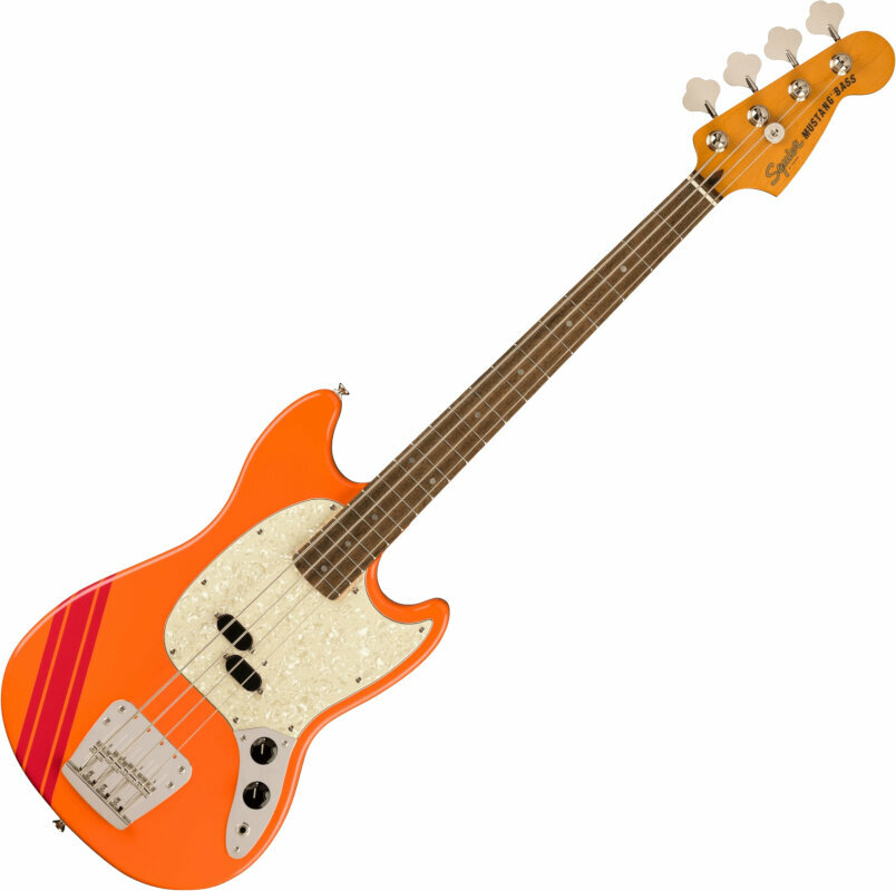 Elektrická baskytara Fender Squier FSR Classic Vibe '60s Competition Mustang Bass Capri Orange