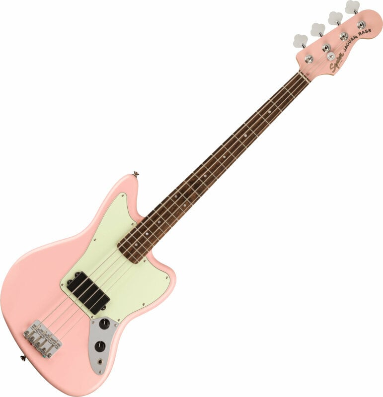 4-strängad basgitarr Fender Squier FSR Affinity Series Jaguar Bass Shell Pink