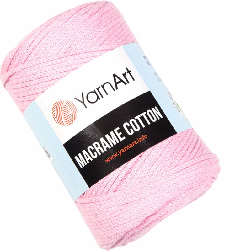 Cord Yarn Art Macrame Cotton 2 mm 762 Light Pink