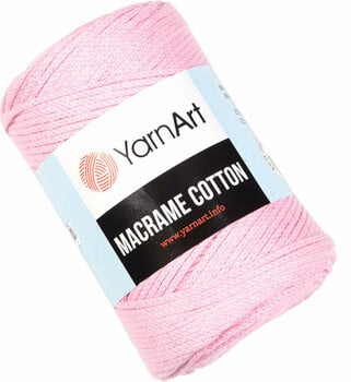 Schnur Yarn Art Macrame Cotton 2 mm 762 Light Pink - 1
