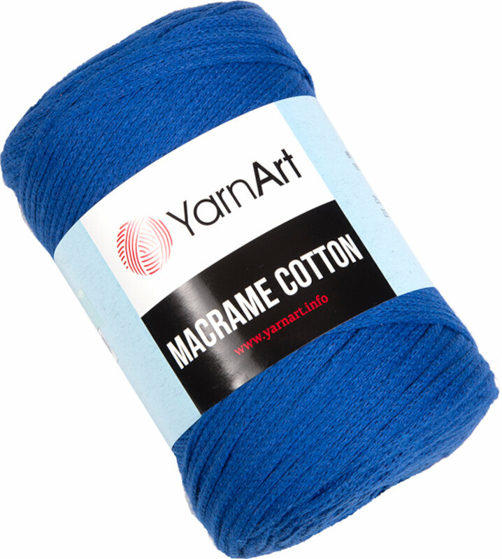 Cord Yarn Art Macrame Cotton 2 mm 772 Royal Blue