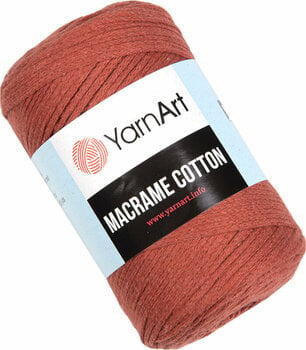 Cordon Yarn Art Macrame Cotton 2 mm 785 Light Red - 1