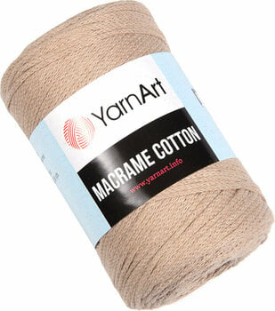 Cord Yarn Art Macrame Cotton 2 mm 768 Light Brown - 1