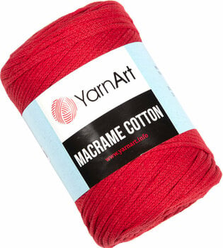 Cord Yarn Art Macrame Cotton 2 mm 773 Red - 1