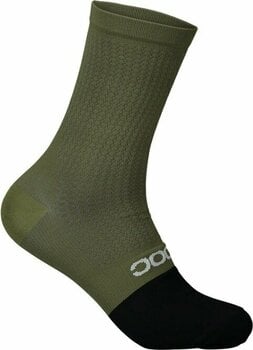 Fietssokken POC Flair Sock Mid Epidote Green/Uranium Black L Fietssokken - 1
