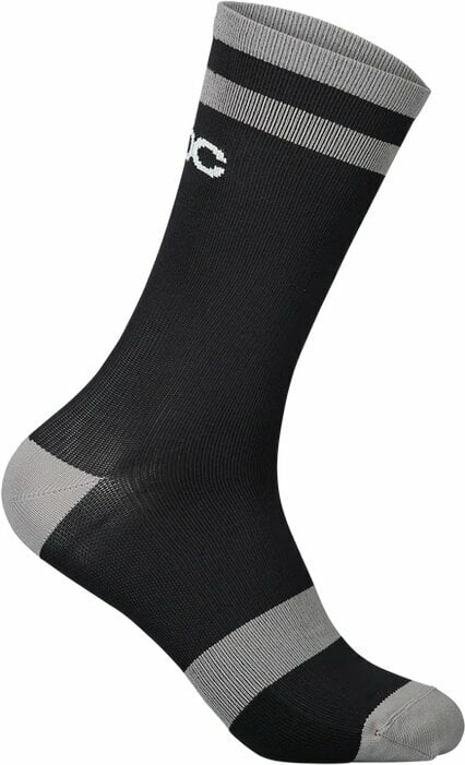Calcetines de ciclismo POC Lure MTB Sock Long Uranium Black/Granite Grey S Calcetines de ciclismo