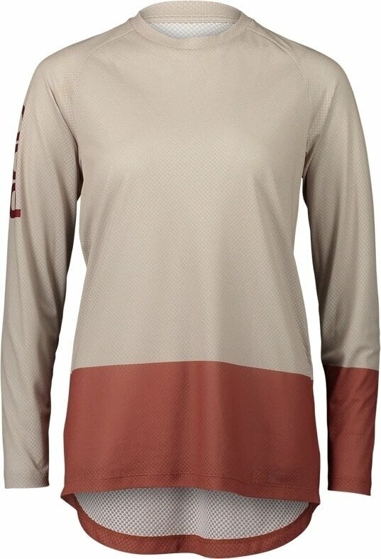 Jersey/T-Shirt POC MTB Pure Women's LS Jersey Light Sandstone Beige/Himalayan Salt L