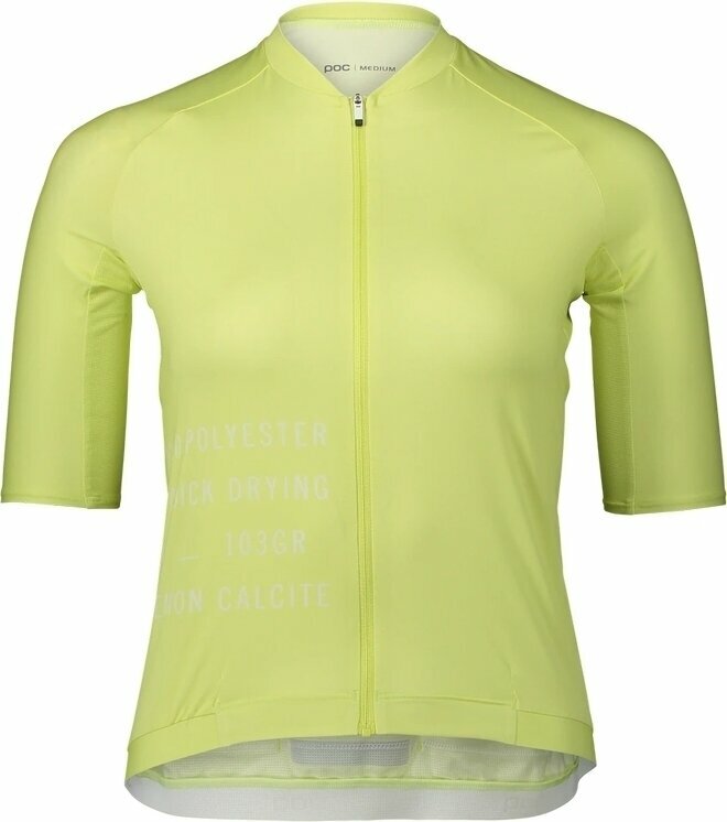 Maillot de cyclisme POC Pristine Print Women's Jersey Maillot Lemon Calcite M
