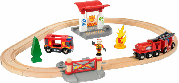 brio fire truck train