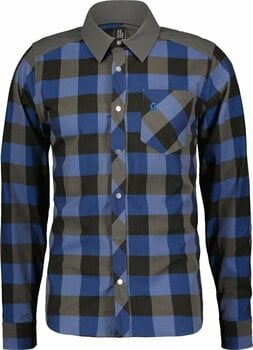 Cyklodres/ tričko Scott Trail Flow Check L/SL Men's Shirt Košela Storm Blue/Dark Grey 2XL - 1