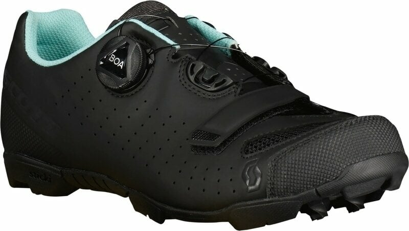 Pantofi de ciclism pentru femei Scott MTB Comp BOA Women's Black/Light Blue 39 Pantofi de ciclism pentru femei