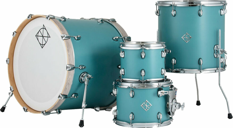 Akustik-Drumset Dixon PODCSTM422-01-QB Cornerstone Maple Shellset Satin Quetzal Blue
