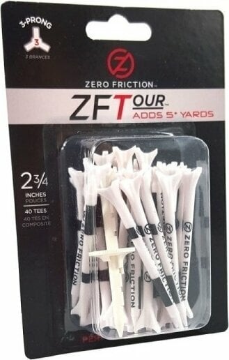 Stalak za golf lopticu - Tees Zero Friction 3 Prong Golf Tee White 2-3/4'' 40ks
