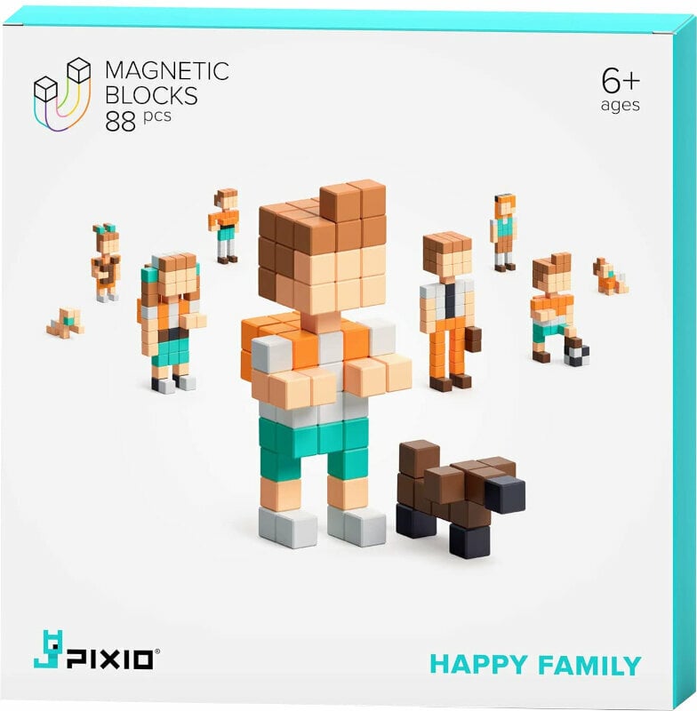 Kreativ und Lernspielzeug - Pixio Magnetische Blöcke Happy Family