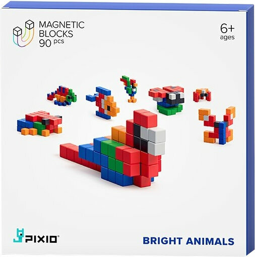Kreativ und Lernspielzeug - Pixio Magnetische Blöcke Bright Animals