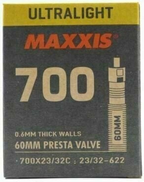 Kerékpár belső gumi MAXXIS Ultralight 23 - 32 mm 76.0 Black 60.0 Presta Belső gumi