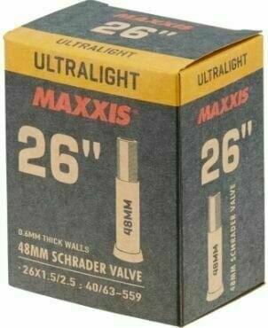 Chambres à Air MAXXIS Ultralight 1,5 - 2,50'' 126.0 Black 48.0 Schrader Tube de vélo