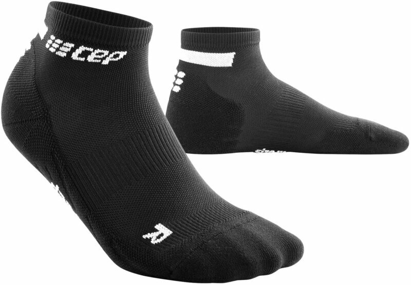 Calcetines para correr CEP WP2A5R Low Cut Socks 4.0 Black II Calcetines para correr