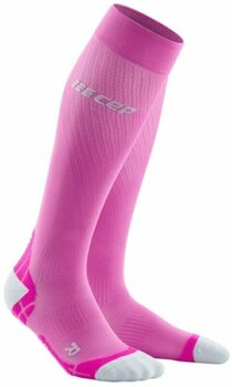 Hardloopsokken CEP WP207Y Compression Tall Socks Ultralight Pink/Light Grey II Hardloopsokken - 1