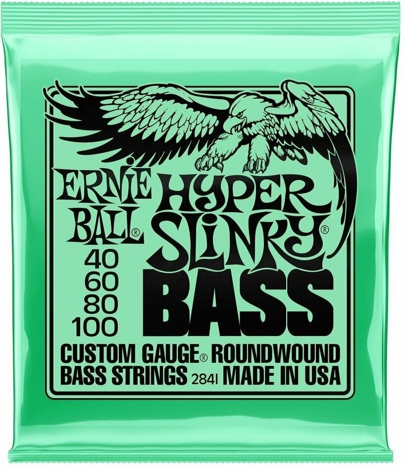 Strune za bas kitaro Ernie Ball Hyper Slinky Bass 40 - 100