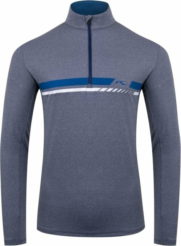 Hoodie/Sweater Kjus Mens K Midlayer Half-Zip Atlanta Blue Melange/Atlanta Blue 50