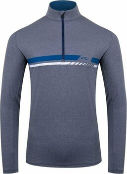 Hoodie/Sweater Kjus Mens K Midlayer Half-Zip Atlanta Blue Melange/Atlanta Blue 50 - 1
