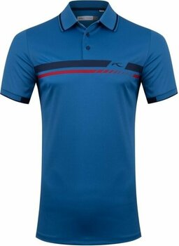 Polo-Shirt Kjus Mens Spot Printed Polo Short Sleeve Blueberry/Atlanta Blue 54 - 1