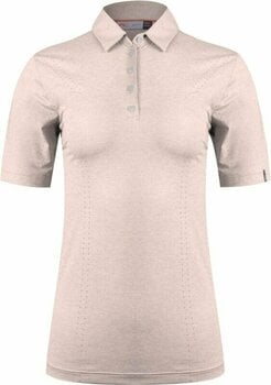 Koszulka Polo Kjus Womens Ally Cooling Polo SS Blush Pink Melange 42 - 1