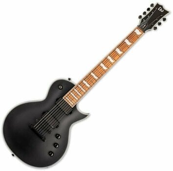 7-string Electric Guitar ESP LTD EC-407 BLKS Black Satin - 1