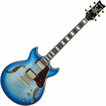 Halbresonanz-Gitarre Ibanez AM93QM-JBB Jet Blue Burst - 1