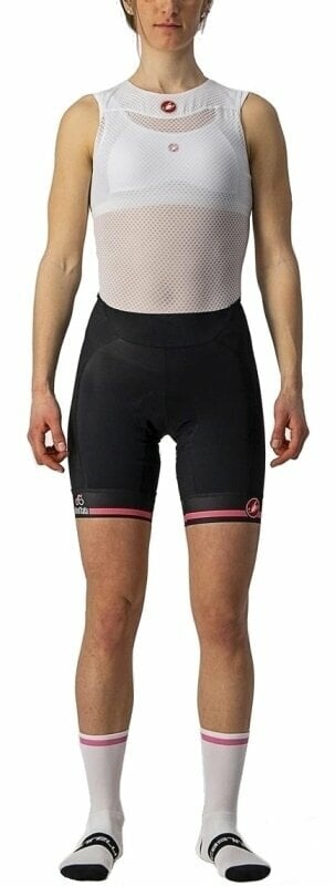 Calções e calças de ciclismo Castelli Giro Velocissima Short Nero/Rosa Giro S Calções e calças de ciclismo