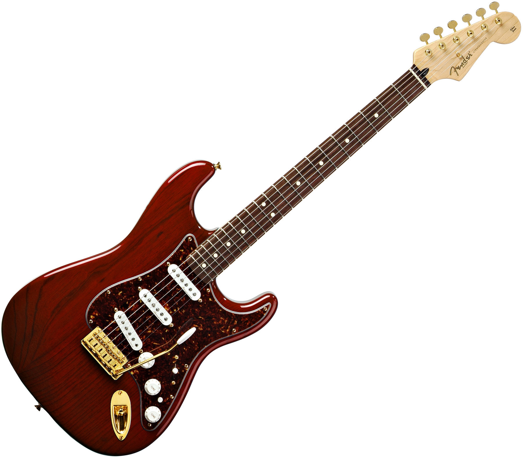 Elektriska gitarrer Fender Deluxe Players Stratocaster RW Crimson Red Transparent