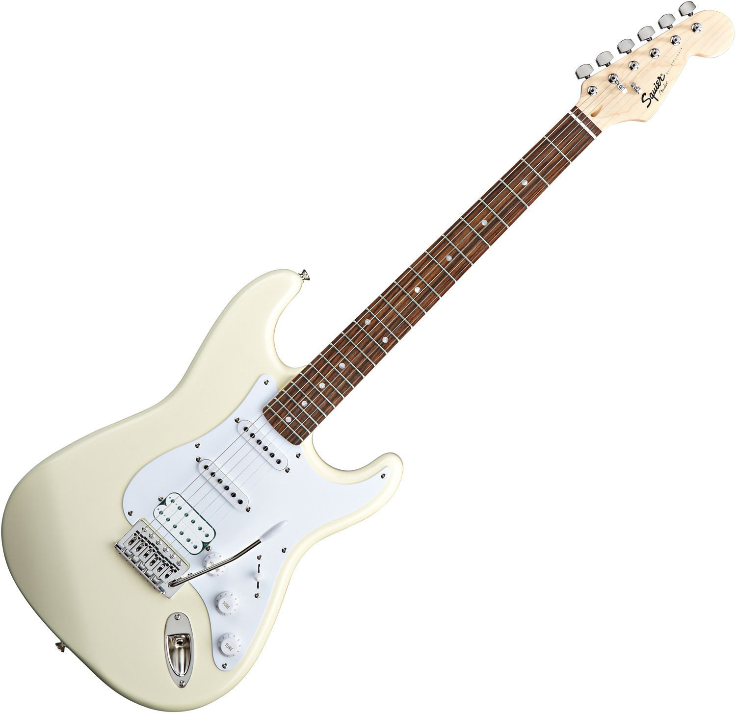 E-Gitarre Fender Squier Bullet Stratocaster Tremolo HSS RW Arctic White