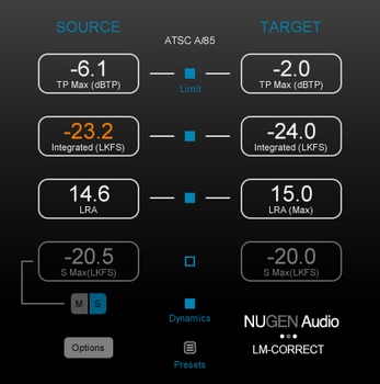 Updates en upgrades Nugen Audio LM-Correct DynApt (Extension) (Digitaal product) - 1