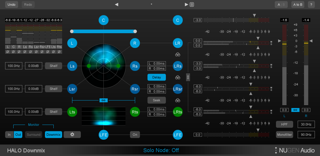 Software de masterização Nugen Audio Halo Downmix (Produto digital)