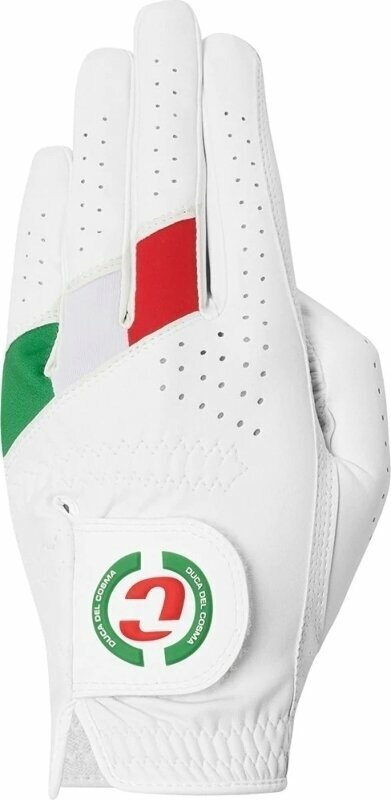 Handschuhe Duca Del Cosma Hybrid Pro Mens Golf Glove Left Hand White/Green/Red S