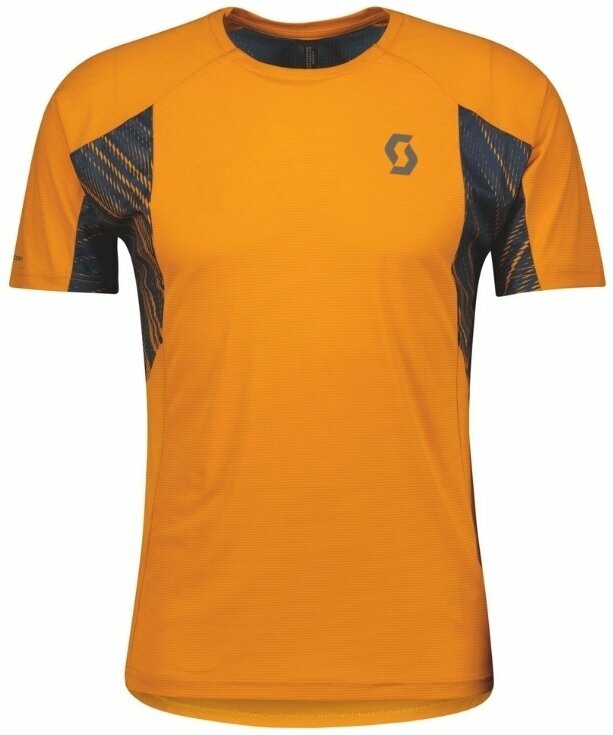 Chemise de course à manches courtes Scott Trail Run SS Mens Shirt Copper Orange/Midnight Blue L Chemise de course à manches courtes
