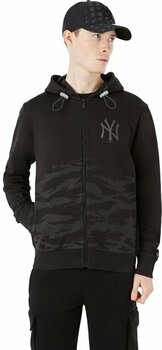 Hoodie New York Yankees MLB Reflect Camo FZ Black XL Hoodie - 1