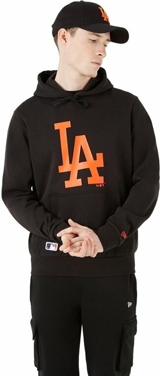 Sweat à capuche Los Angeles Dodgers MLB Seasonal Team Logo Black/Orange S Sweat à capuche