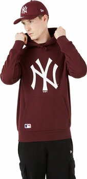 Mikina New York Yankees MLB Seasonal Team Logo Red Wine/White L Mikina - 1