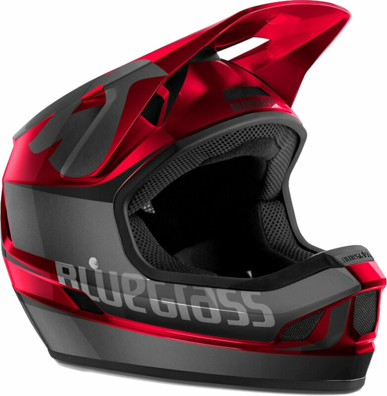 Levně Bluegrass Legit Black/Red Metallic Glossy S Cyklistická helma